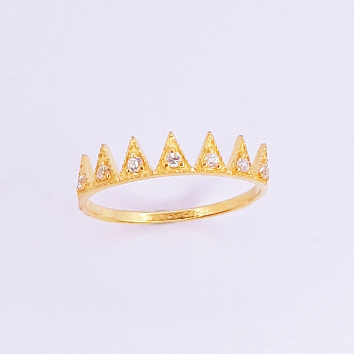 CZ Gold Eternity Band Ring 925 Sterling Silver Cubic Zirconia Ring