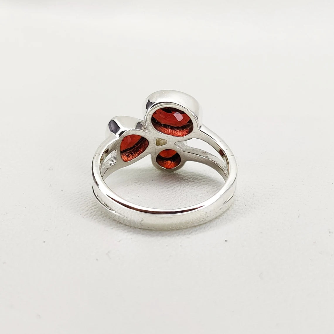 Sterling Silver Natural Garnet Ring - Engagement, Promise, Gemstone Ring, Anniversary, Birthday Valentine's Gift For Her, Girlfriend, Wife