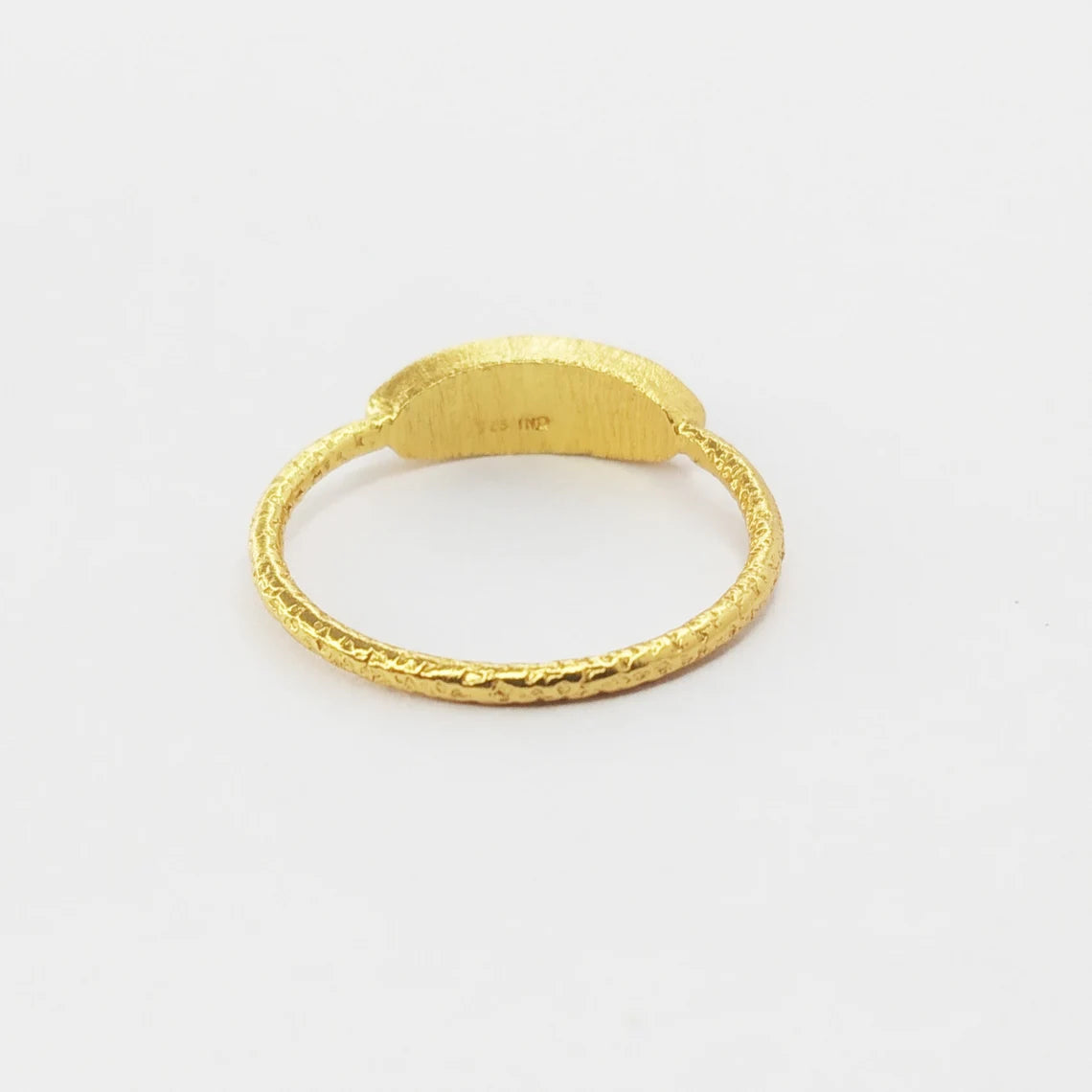 Black Diamond Gold Plated Ring in Sterling Silver