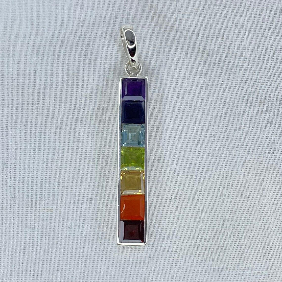 Multi Gemstone pendant, 925 Sterling Silver Jewelry, Multi Gemstone jewelry, fancy pendant