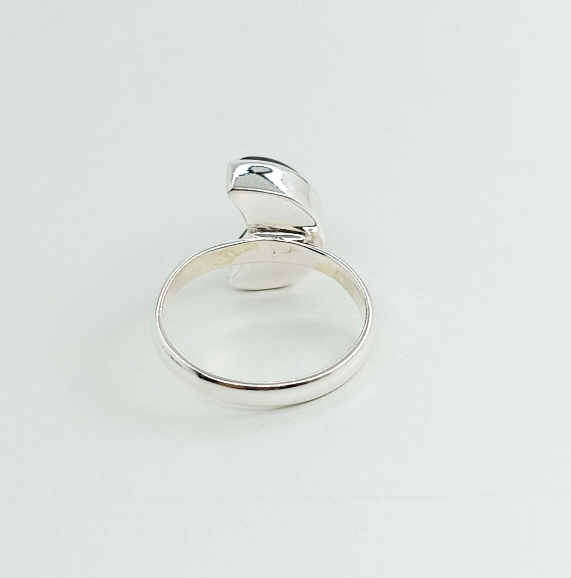 Lapis Crescent Moon Ring, Lunar Ring, December Birthstone