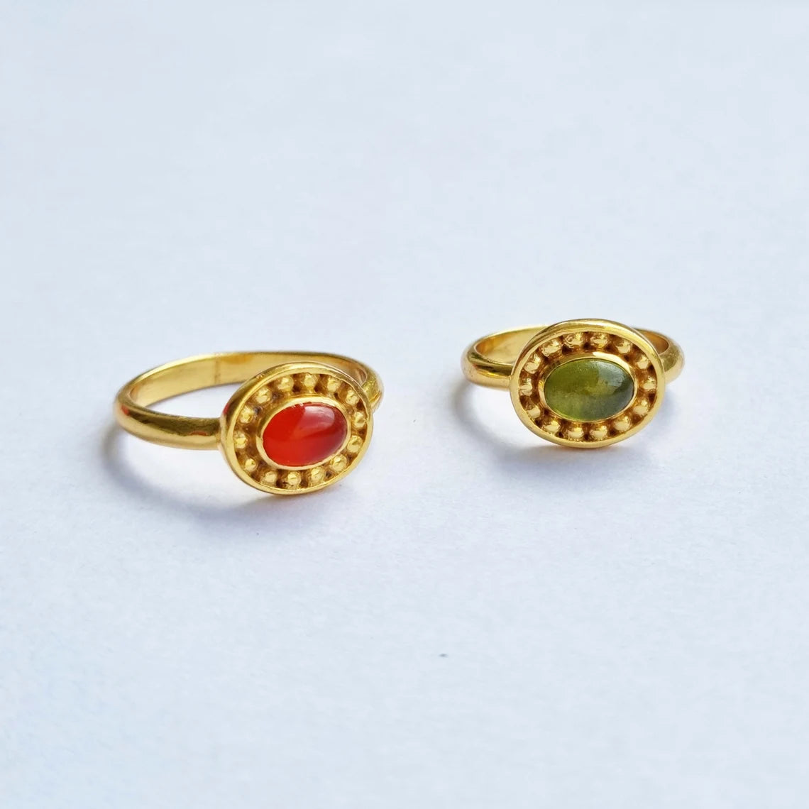 Oval Carnelian 18k Gold Ring, Carnelian Gemstone Ring, Carnelian Oval Cabochon Ring, Handmade Ring, Statement Ring, August Birthstone Ring