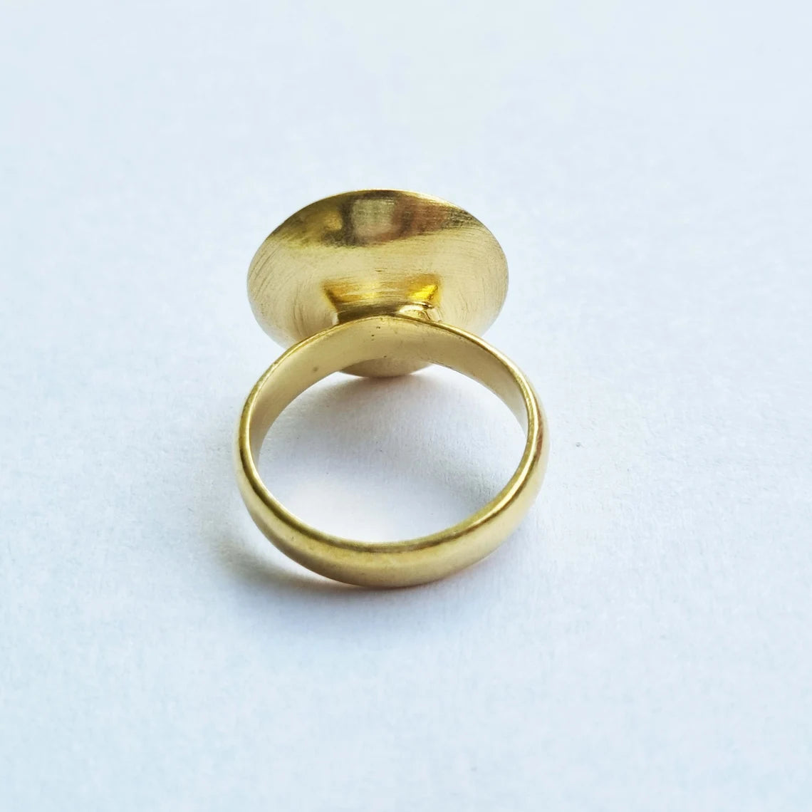 Aqua Blue Chalcedony 925 Sterling Silver Ring with Gold Plated, Gemstone Ring, Stacking Ring, Round Checker Cut Ring