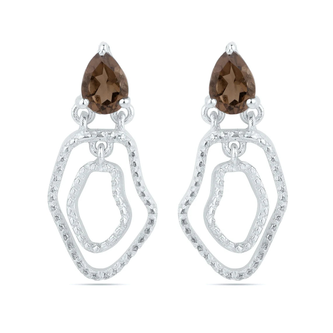 Sterling Silver Amethyst Earrings - Carnelian Earring - Blue Topaz Earrings - Smoky Quartz Earrings - Garnet Rhodolite Earrings - Green Peridot Designer Earrings