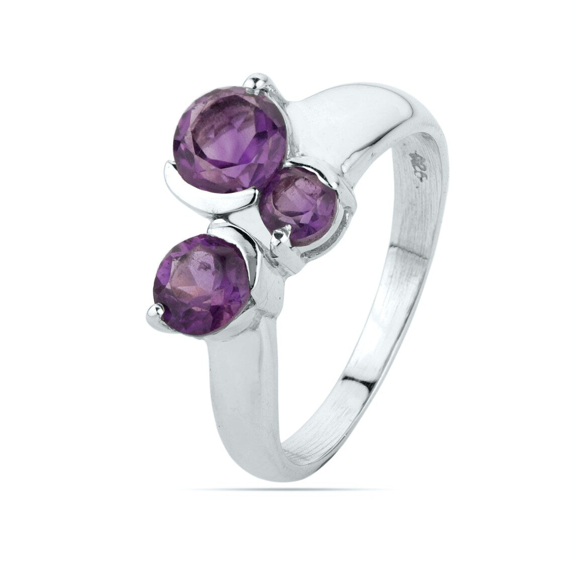 Natural Amethyst 925 Sterling Silver Ring