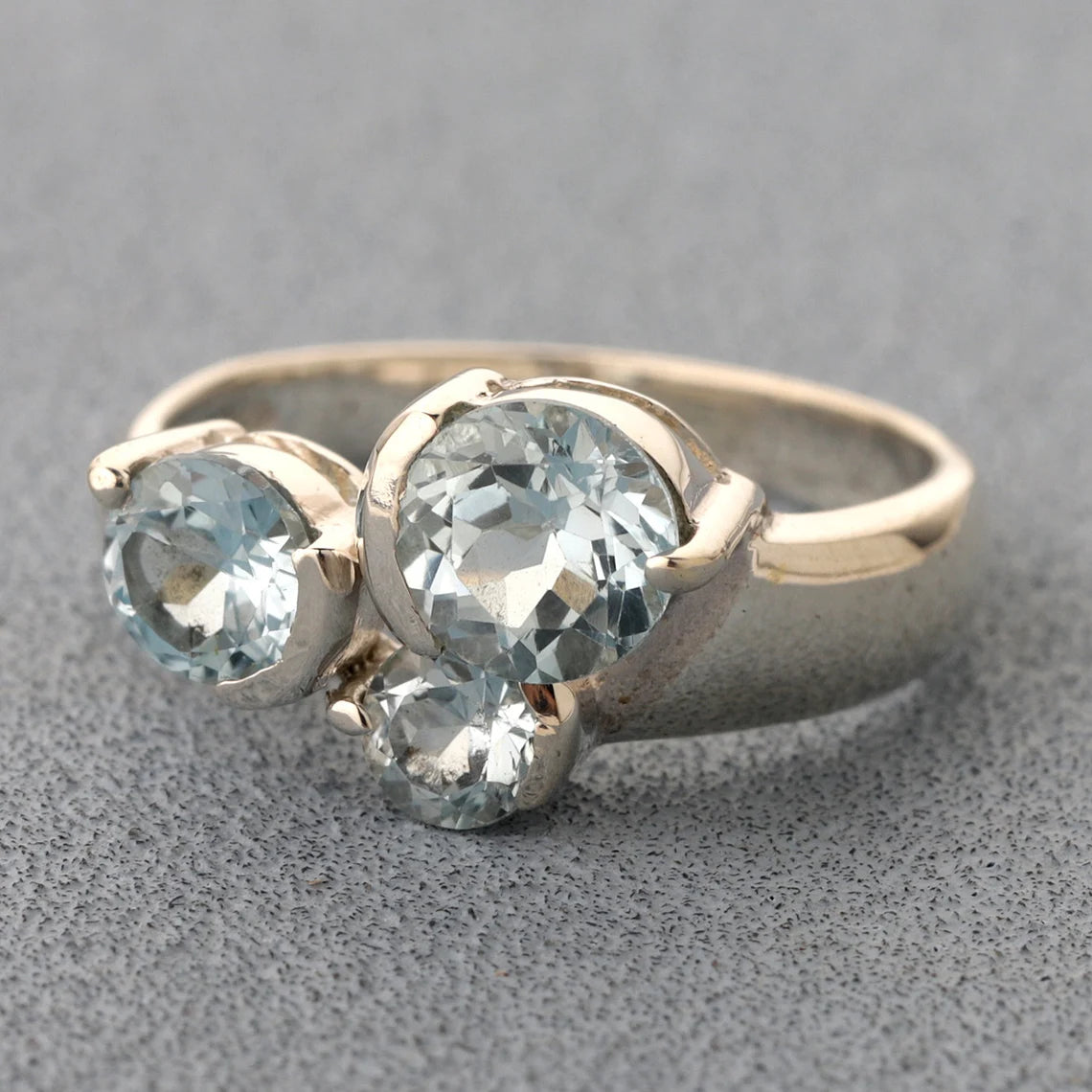 Blue Topaz Ring • December Birthstone • London Blue Topaz Ring • Round Ring • Promise Ring • Stacking Rings • Gift For Her