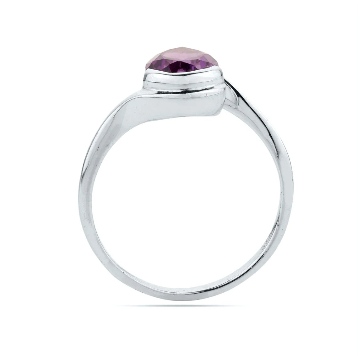 Purple Amethyst Pear Cut 925 Sterling silver Ring
