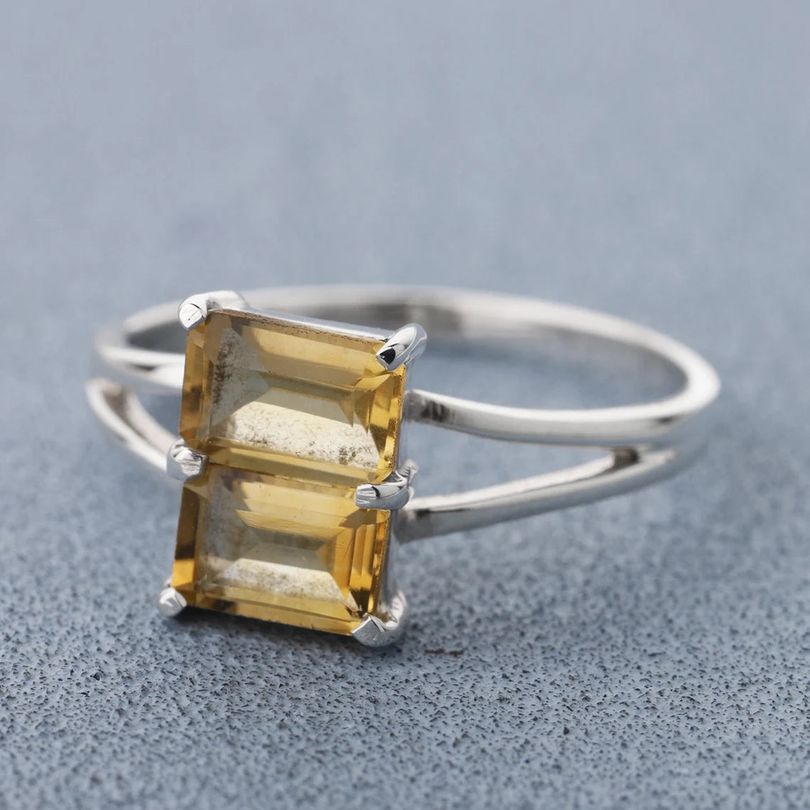 Natural Amethyst Ring, Garnet Ring--925 Sterling Silver Ring--Wedding Ring---Silver Ring, Dual Stone Ring, Handmade Ring, Gift Ring