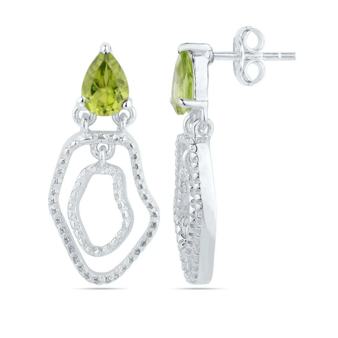 Sterling Silver Amethyst Earrings - Carnelian Earring - Blue Topaz Earrings - Smoky Quartz Earrings - Garnet Rhodolite Earrings - Green Peridot Designer Earrings