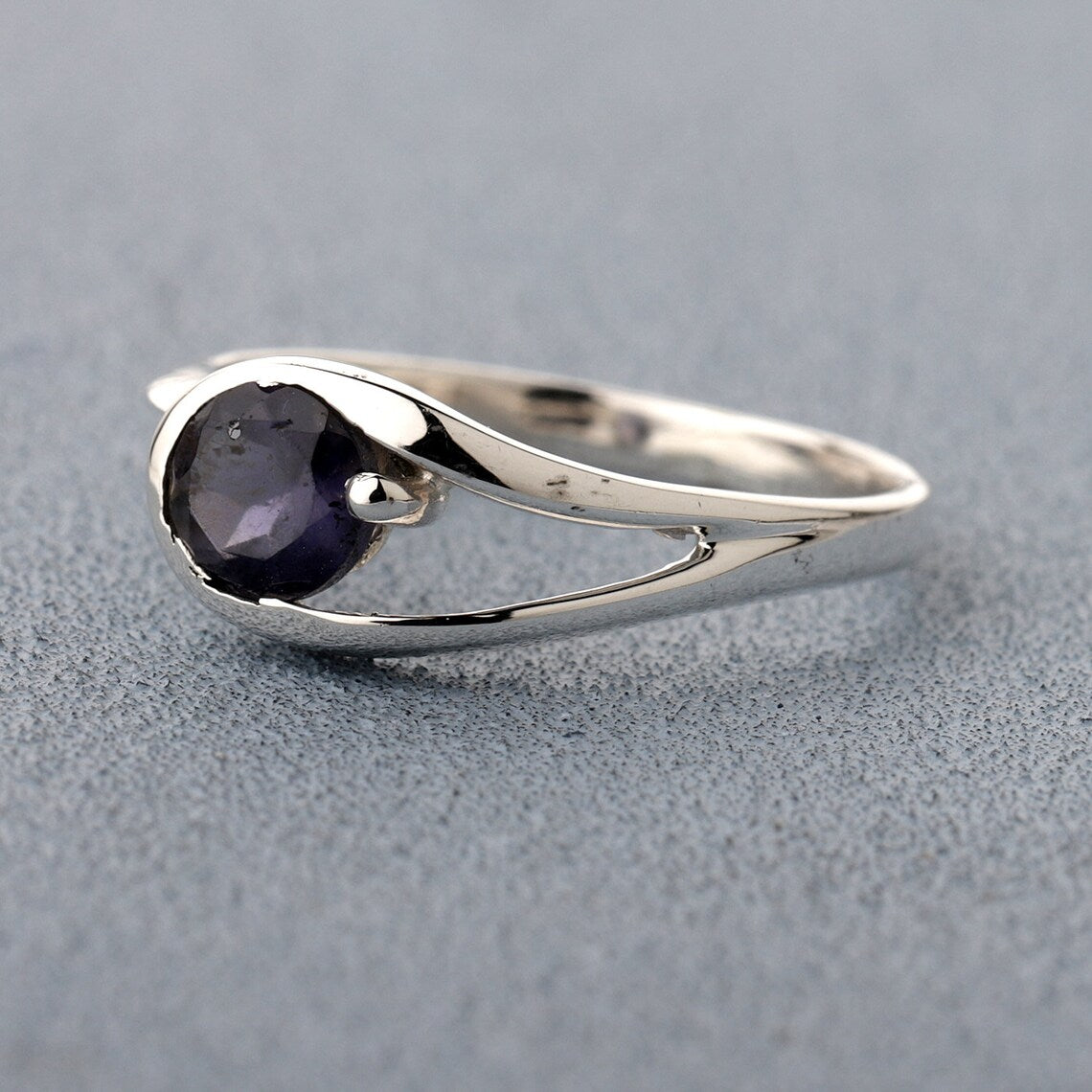 Iolite Ring 925 Sterling Silver Iolite Ring iolite Gemstone Ring Iolite Silver Designer Ring US 8.5
