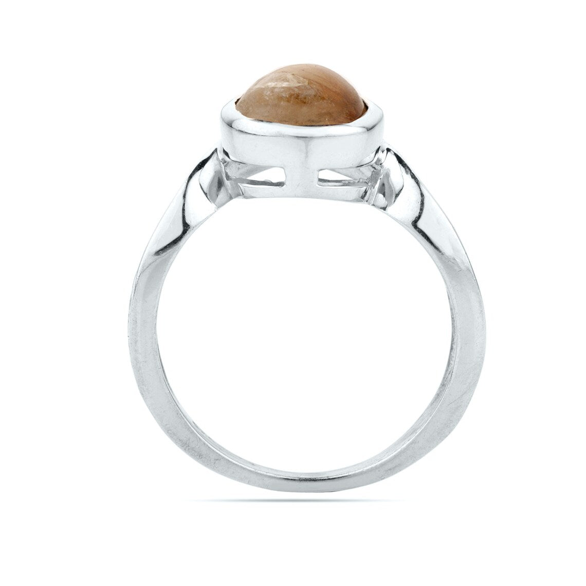 Golden Rutile Ring, Silver Handmade Ring, Rutilated Quartz Ring, Golden Rutilated Quartz Engagement Ring