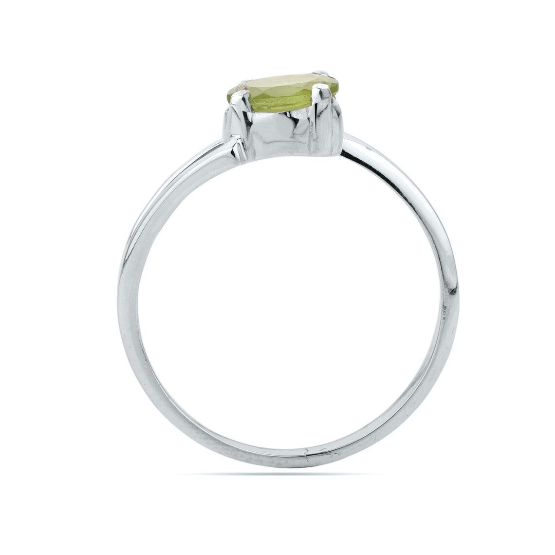 Natural Peridot Ring Oval Peridot Ring Peridot Gemstone Ring