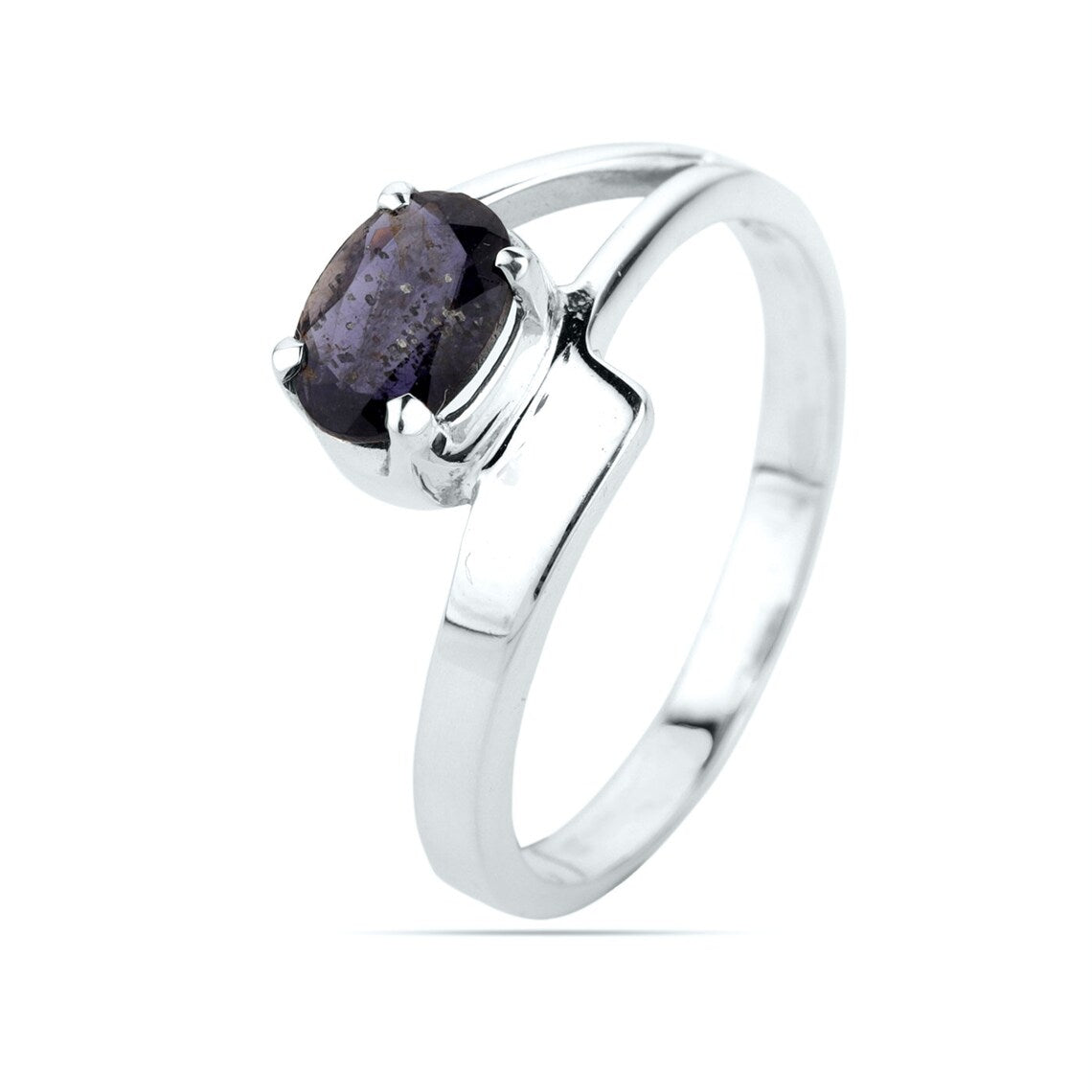 Sterling Silver iolite Ring iolite Oval Faceted Ring iolite Oval ring iolite gemstone ring