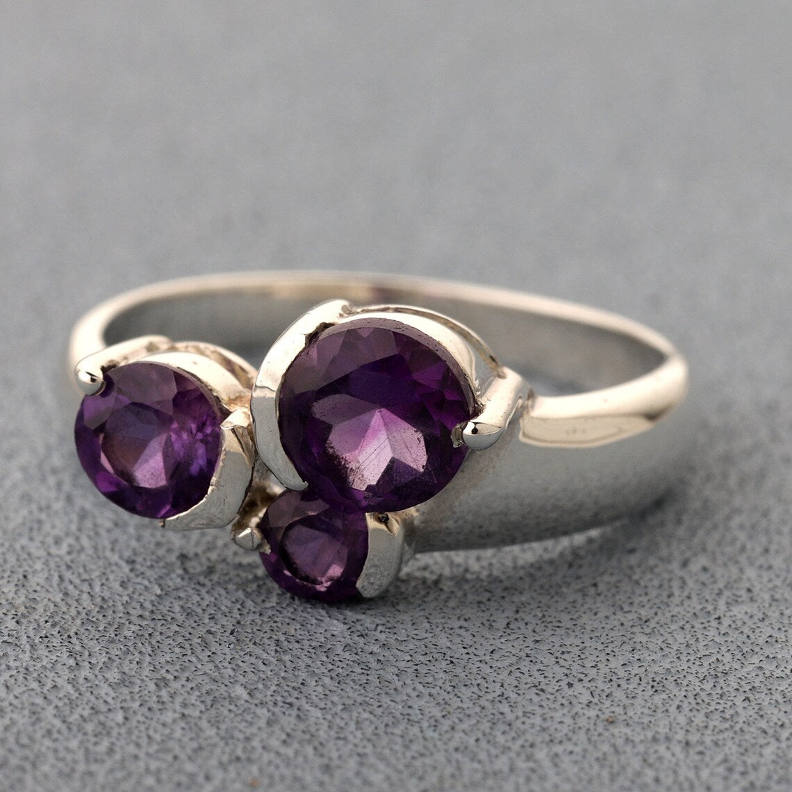 Natural Amethyst 925 Sterling Silver Ring