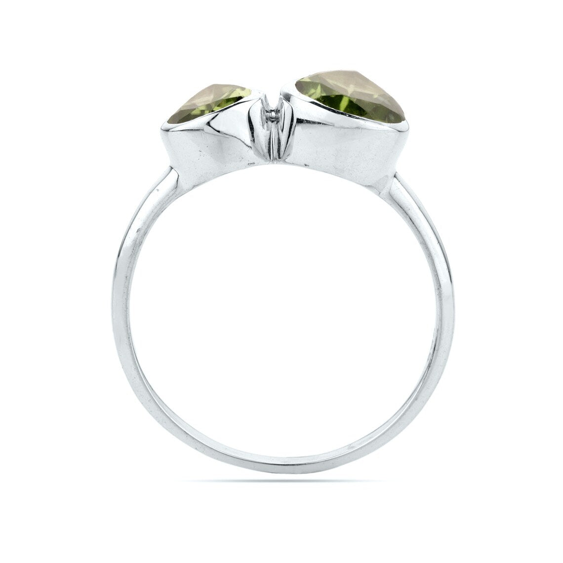 Beautiful Peridot 925 Sterling Silver Ring - Pear Cut - Handmade - Dainty Ring