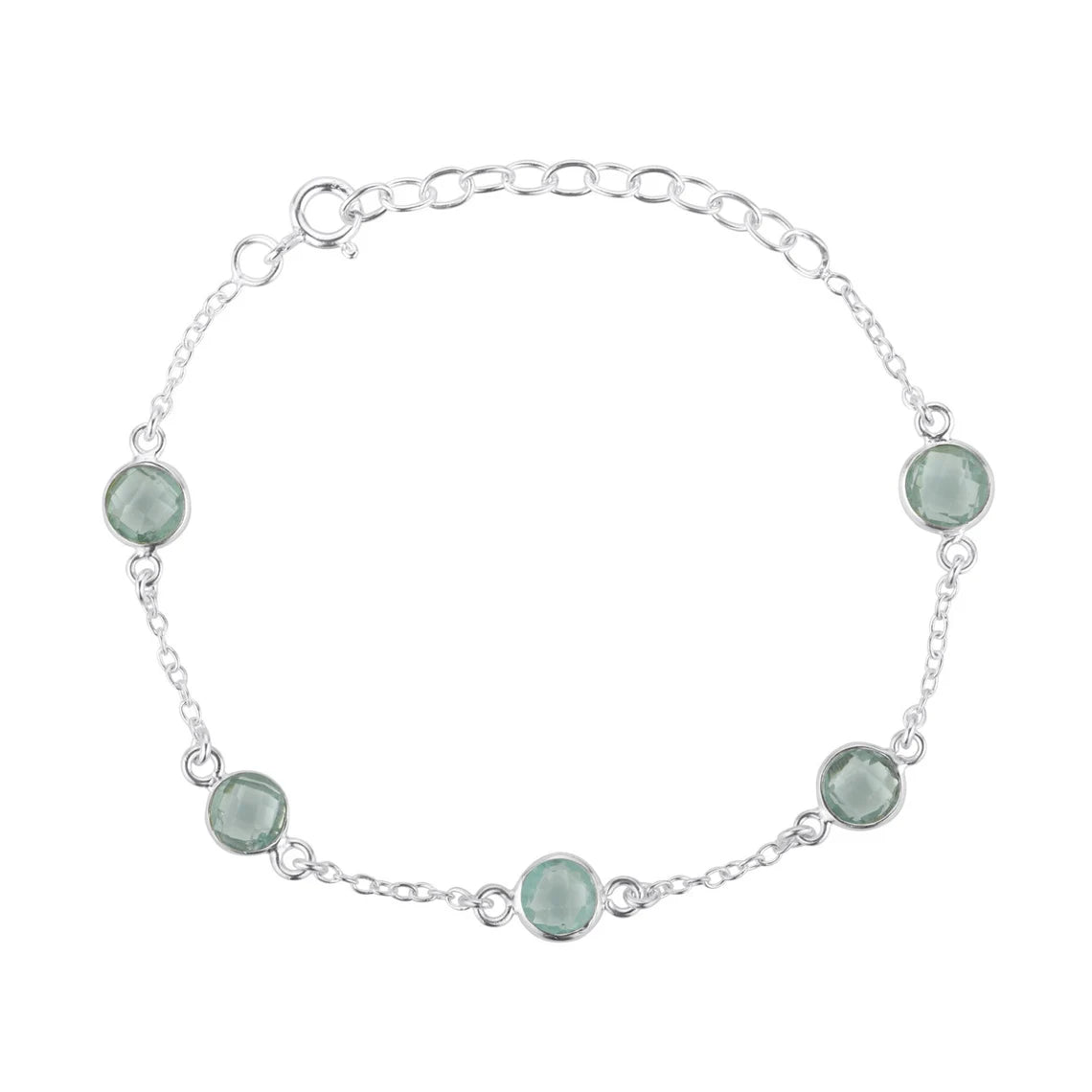 Green Fluorite Bracelet, Clarity Bracelet, Focus Jewelry, Energy Bracelet, Healing Crystal Bracelet, Silver Gemstone Bracelet Birthstones