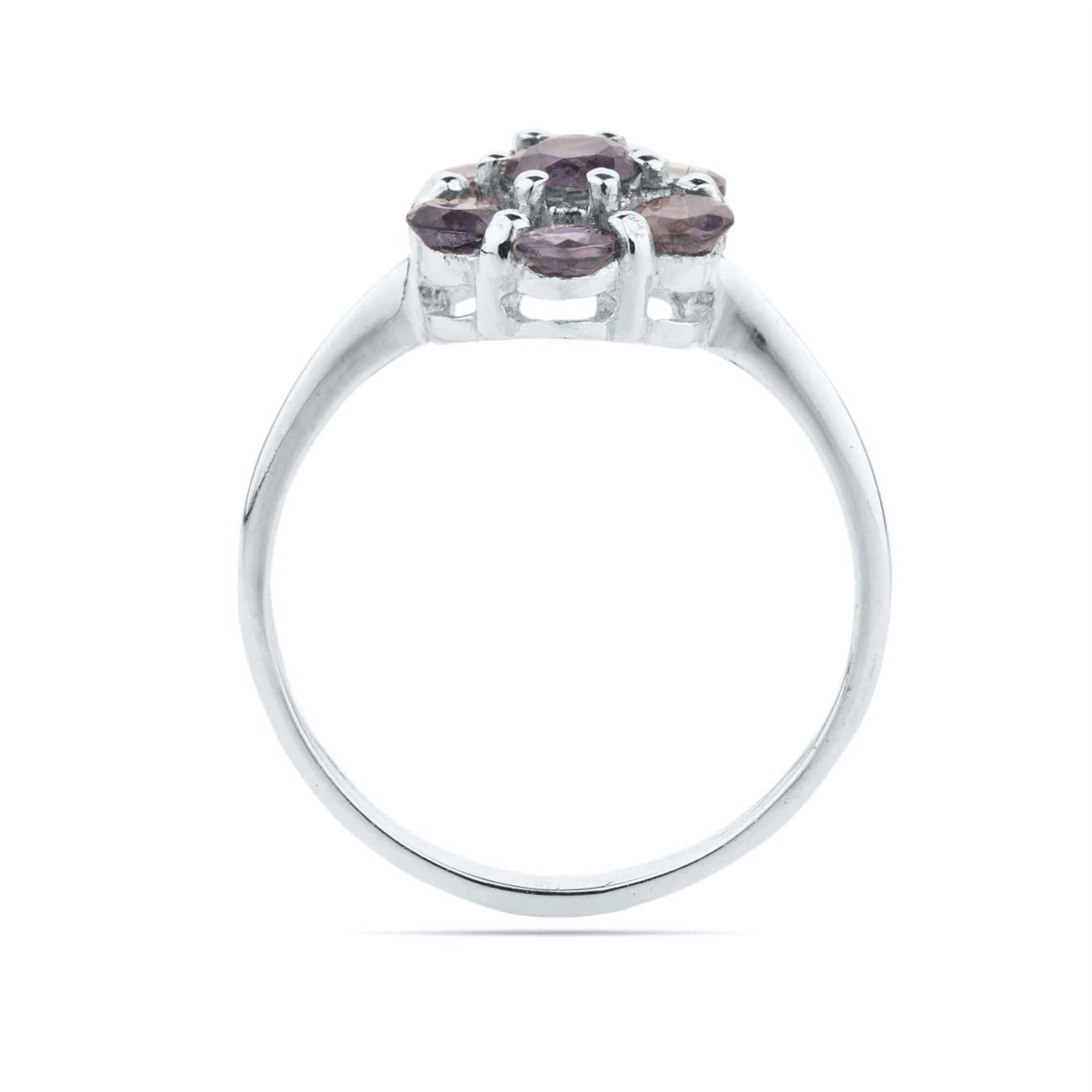 Natural iolite Cluster Ring, Iolite Round Ring, iolite prong Ring, iolite gemstone ring, faceted iolite ring