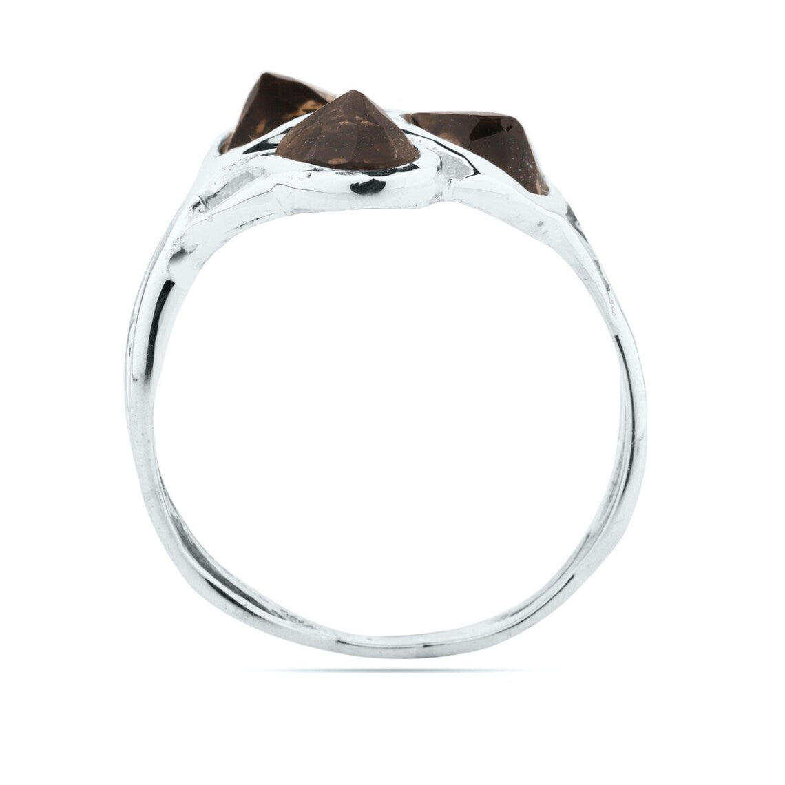 Natural Smoky Quartz Ring-Handmade Silver Ring-925 Sterling Silver Ring-Designer Teardrop Smoky Ring-Gift for her-Capricorn Birthstone
