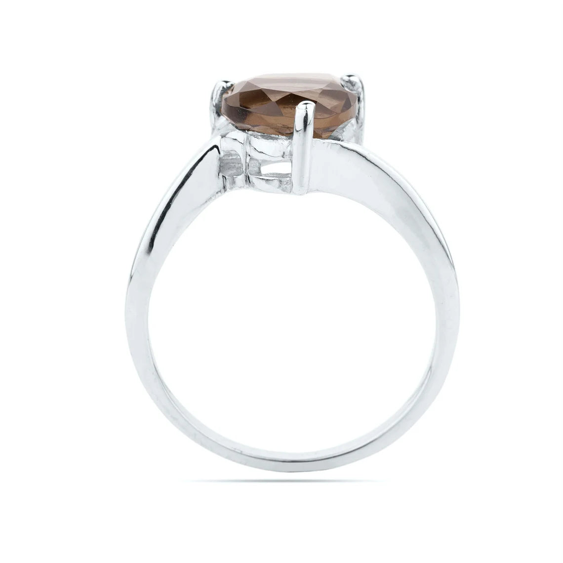 Smoky Quartz Ring, Sterling Silver Ring, Smoky Quartz Stone, Beautiful Ring, Natural Stone, Handmade Ring, Prong Ring, Gift