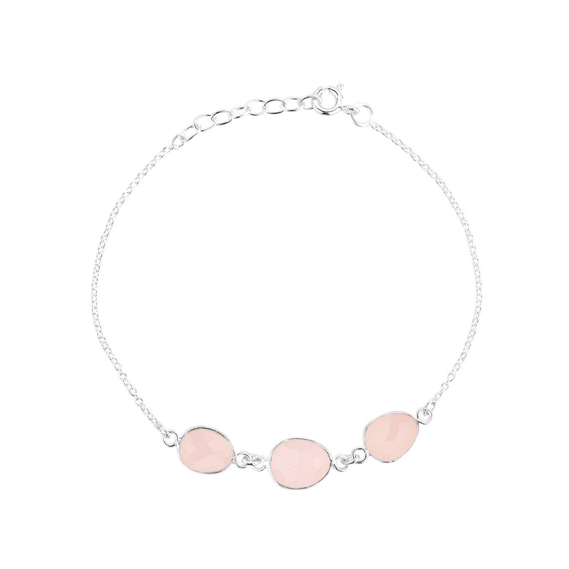 Pink Chalcedony bracelet, blush wedding, October Birthstone Bracelet, Couples Bracelet, Bridesmaid Bracelet gemstone