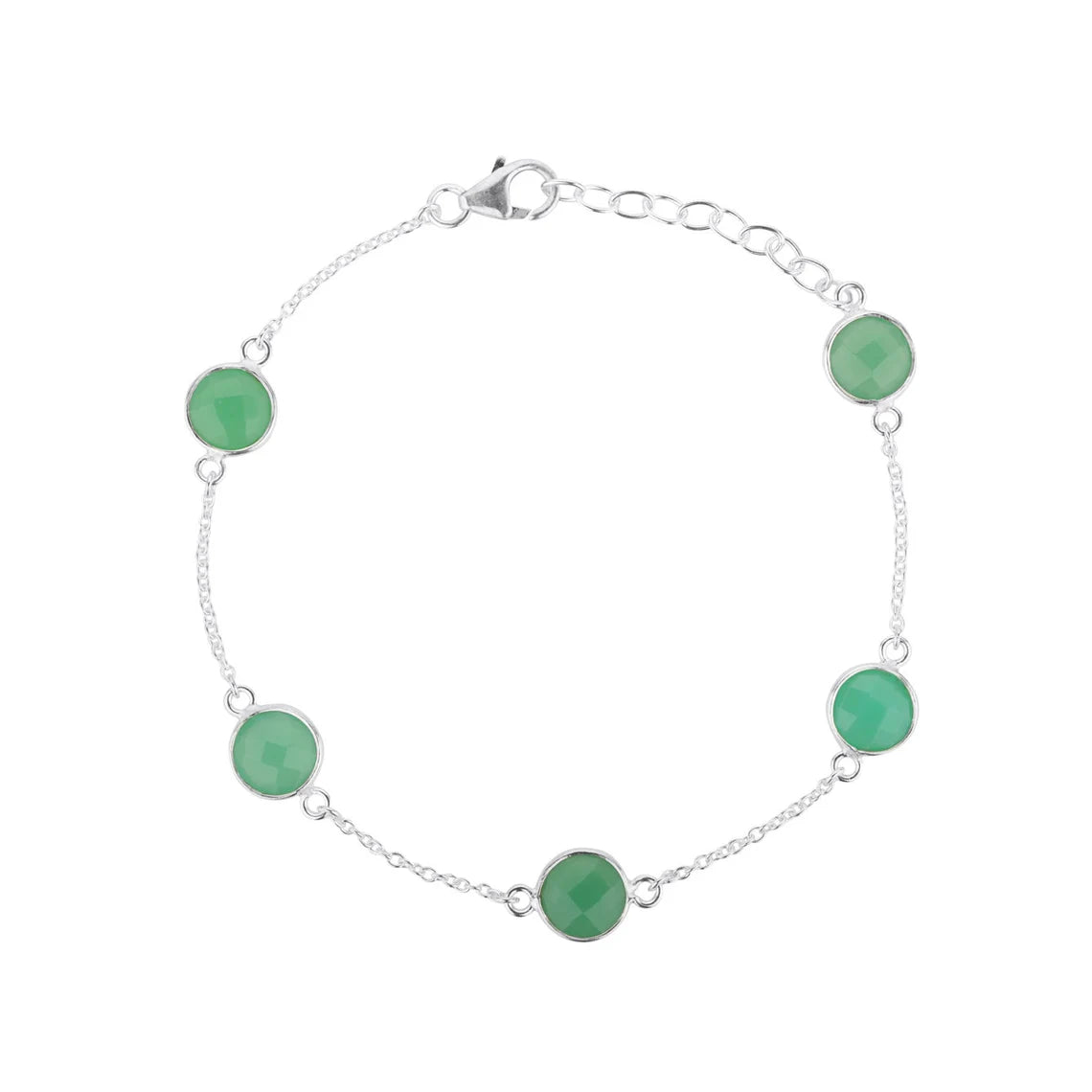 Chryso Onyx Bracelet, Silver Green Bracelet, Everyday Minimalist Bracelet, Gemstone Bracelet, Bezel Bracelet, Solid Silver Bracelet