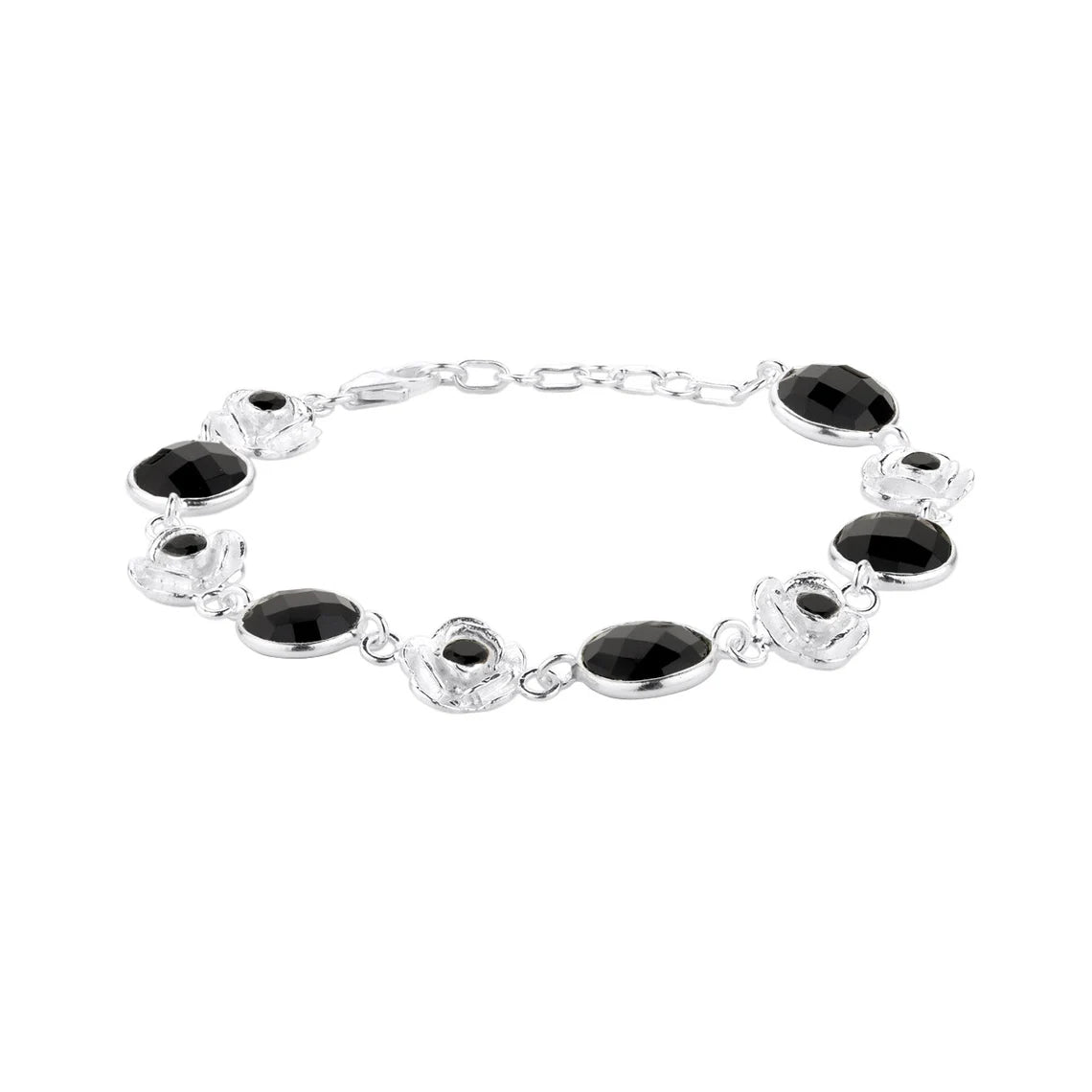 Black Onyx 925 Sterling Silver Bracelet