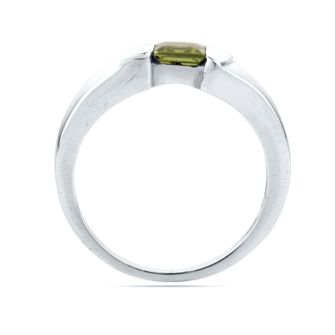 Natural Peridot Ring August Birthstone Ring Gemstone Ring Gift For Her Bride Ring Sterling Silver Ring