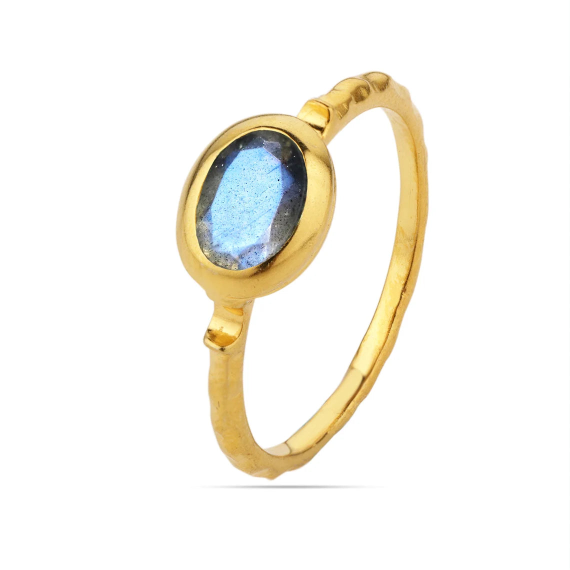 Labradorite Ring - Statement Rings - Stackable Rings - Labradorite - Gold Ring