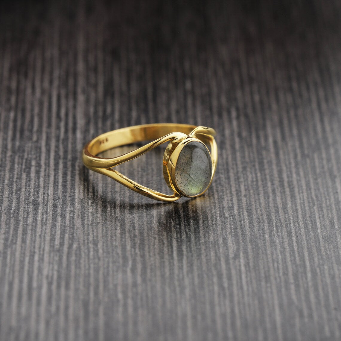 Labradorite Ring, Labradorite Oval Cabochon ring, Gold Plated Ring, Oval labradorite Ring,