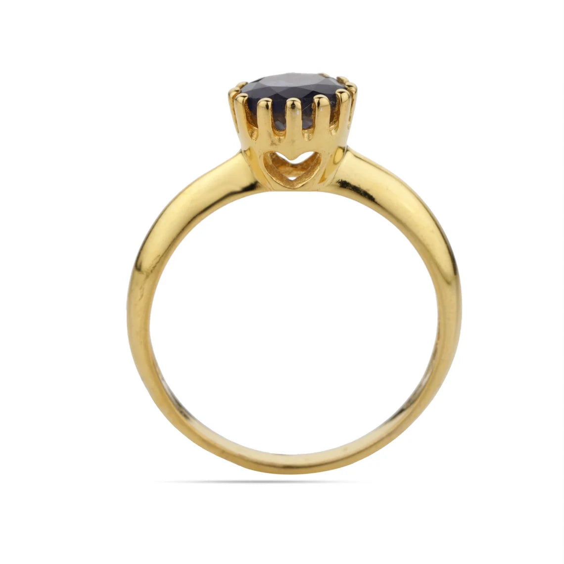Round Citrine Ring, November Birthstone Ring, Citrine Gold Ring, Stacking Ring, Round Gemstone Ring, Natural Citrine Sterling Silver Ring
