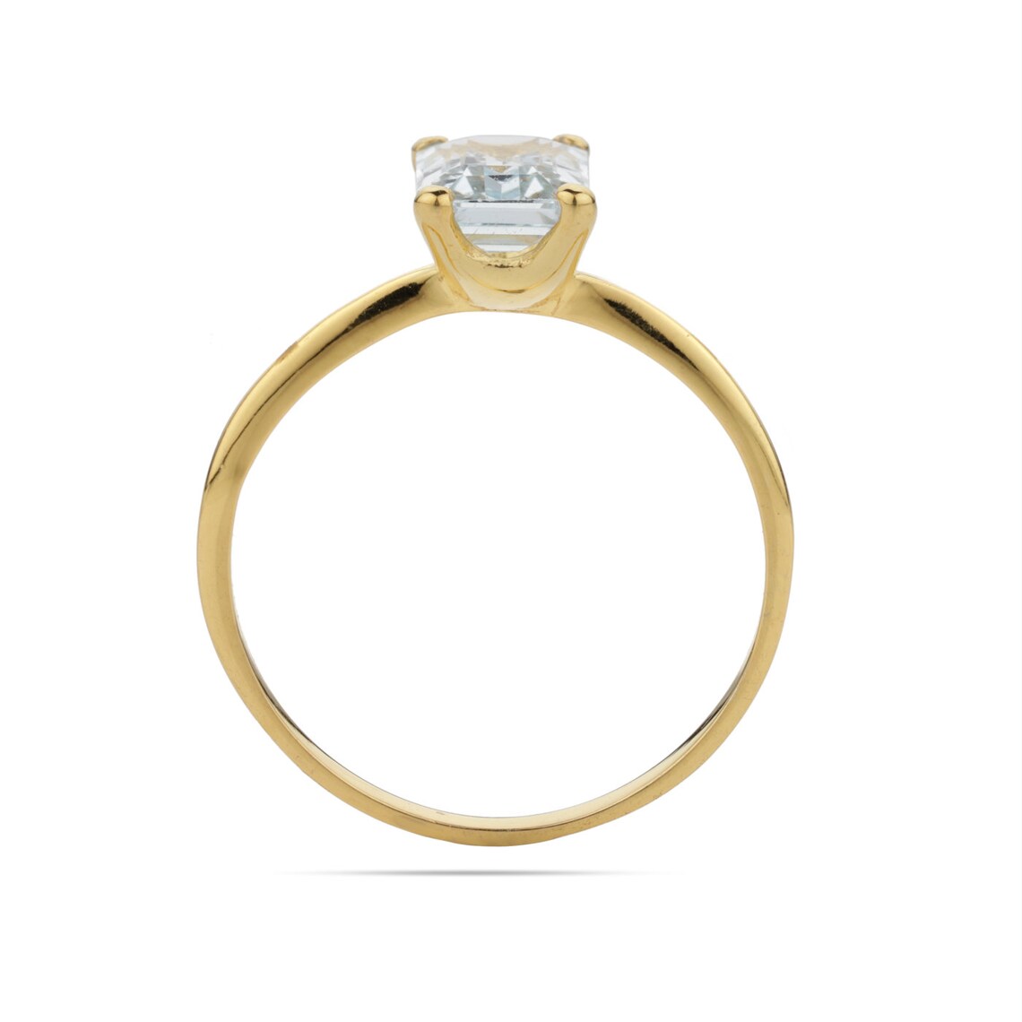 Citrine Ring, November Birthstone Ring, Golden Citrine Ring, Stacking Ring, Gemstone Ring, Natural Citrine Gold Ring 18k Gold Plated Ring