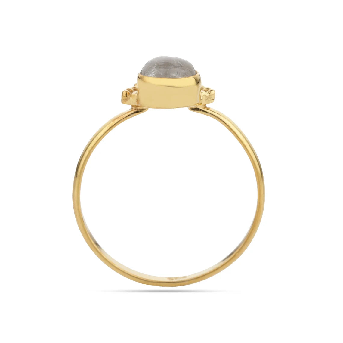 Rainbow Moonstone Ring | Gold Moonstone Ring | Dainty Moonstone Stacking Ring | June Birthstone Ring | Moonstone Gemstone Ring