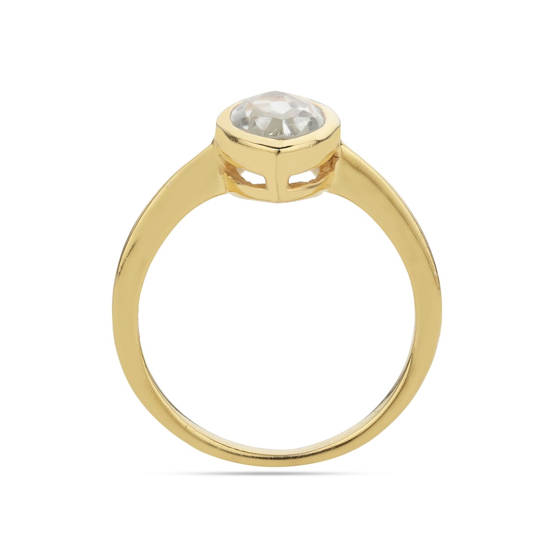 Green Amethyst Ring, Marquise Shape Amethyst Ring - Green Amethyst Gemstone Ring, 925 Sterling Silver Gold Ring