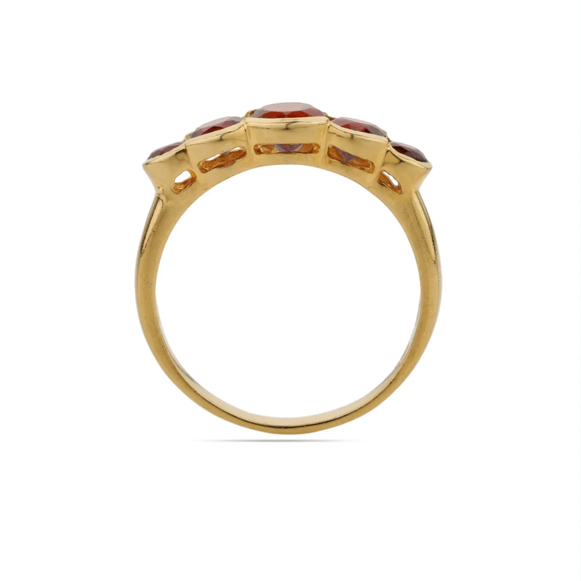Garnet Multi Ring, Natural Garnet Gemstone Ring, January Birthstone Ring, Gold Ring, Sterling Silver Stack Ring