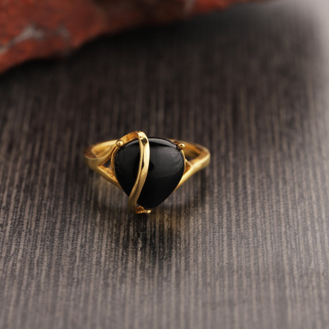 Heart Black Onyx Ring, Multi Gemstones Ring, Carnelian Gemstone Ring, Solitaire Ring, Aqua chalcedony Prong set Ring, Wholesale 3 Rings