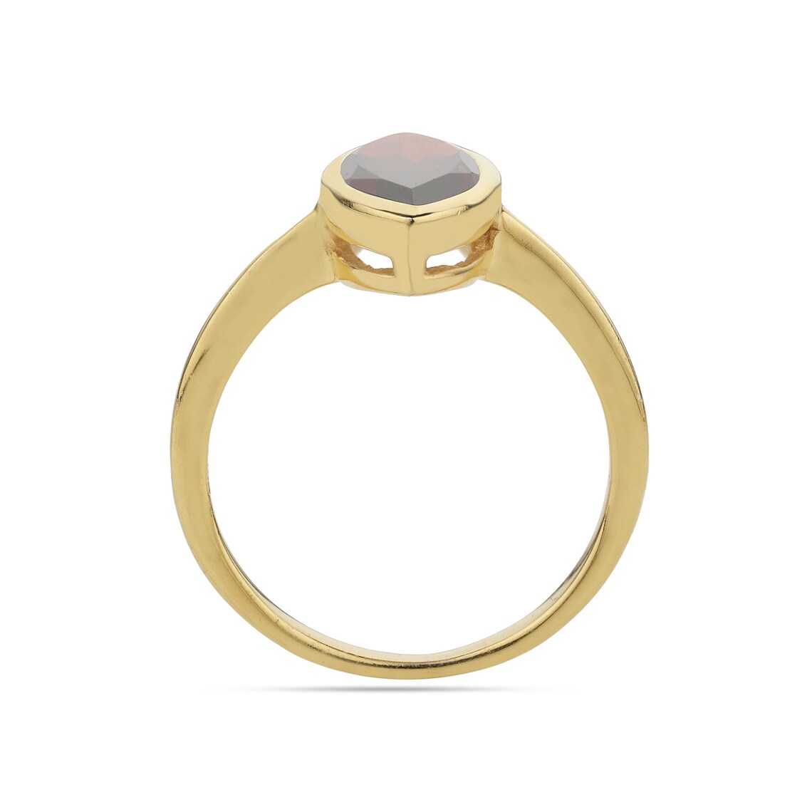 Natural Garnet Ring, Garnet Marquise Gold Ring, Garnet Gemstone Ring