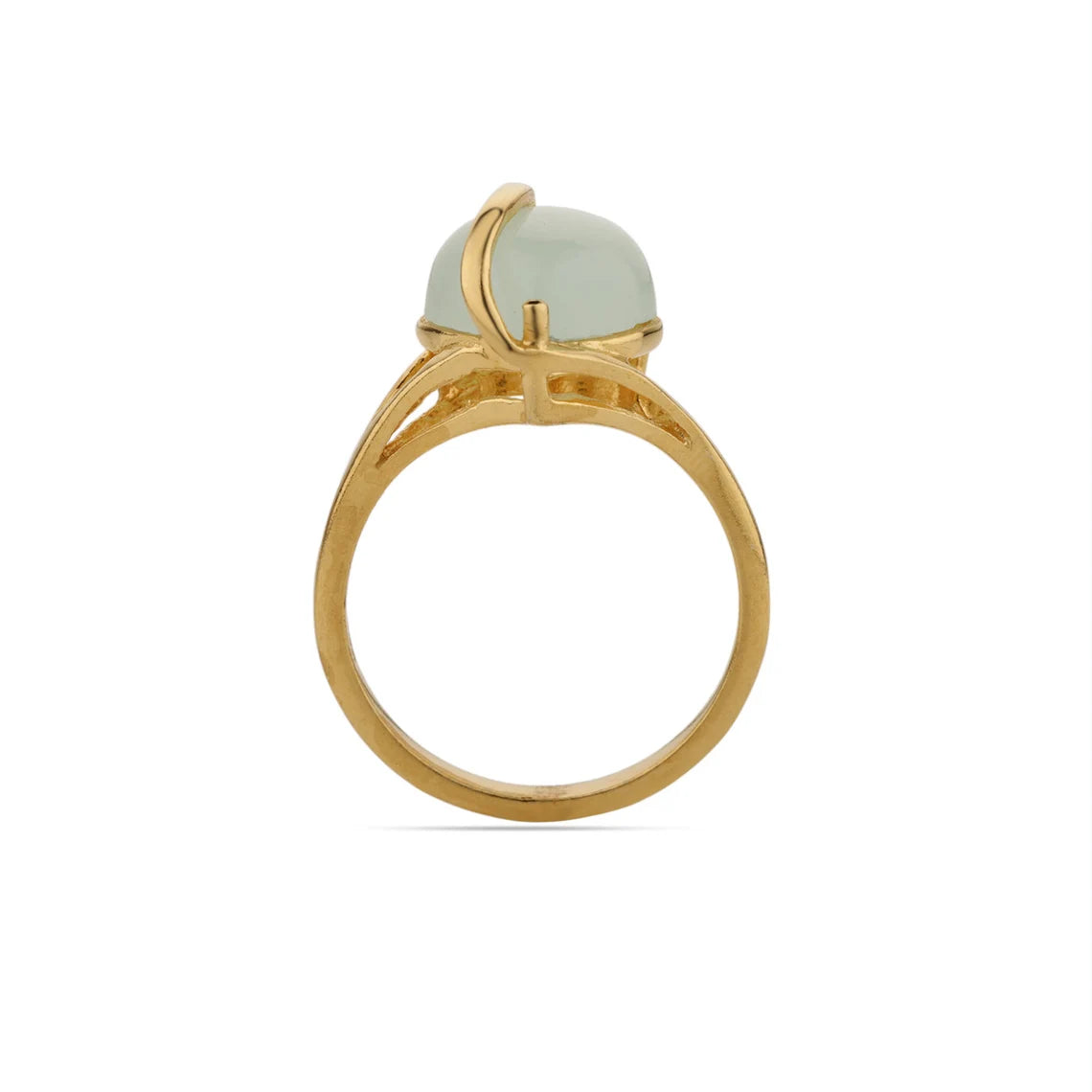Aqua Chalcedony Ring, 925 Sterling Silver Ring, Gold Plated Ring, Handmade Ring, Heart Ring, wedding ring, Dainty Ring, Chalcedony Ring