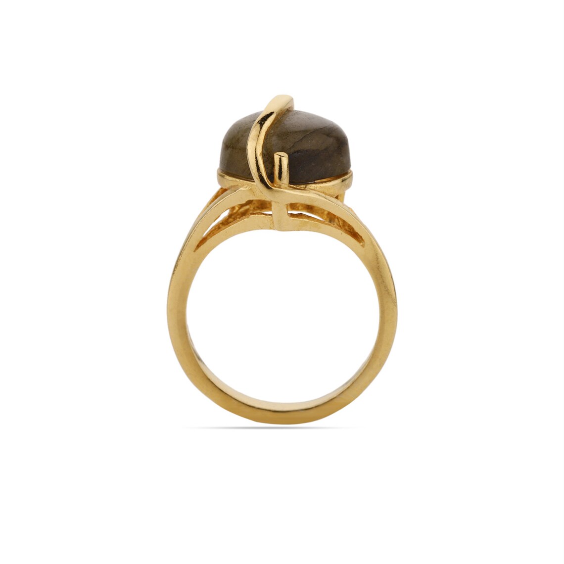 Heart Labradorite Ring, Gold Labradorite Ring, Labradorite Gemstone Ring, Solitaire Ring, Labradorite Prong set Ring, Handmade Ring