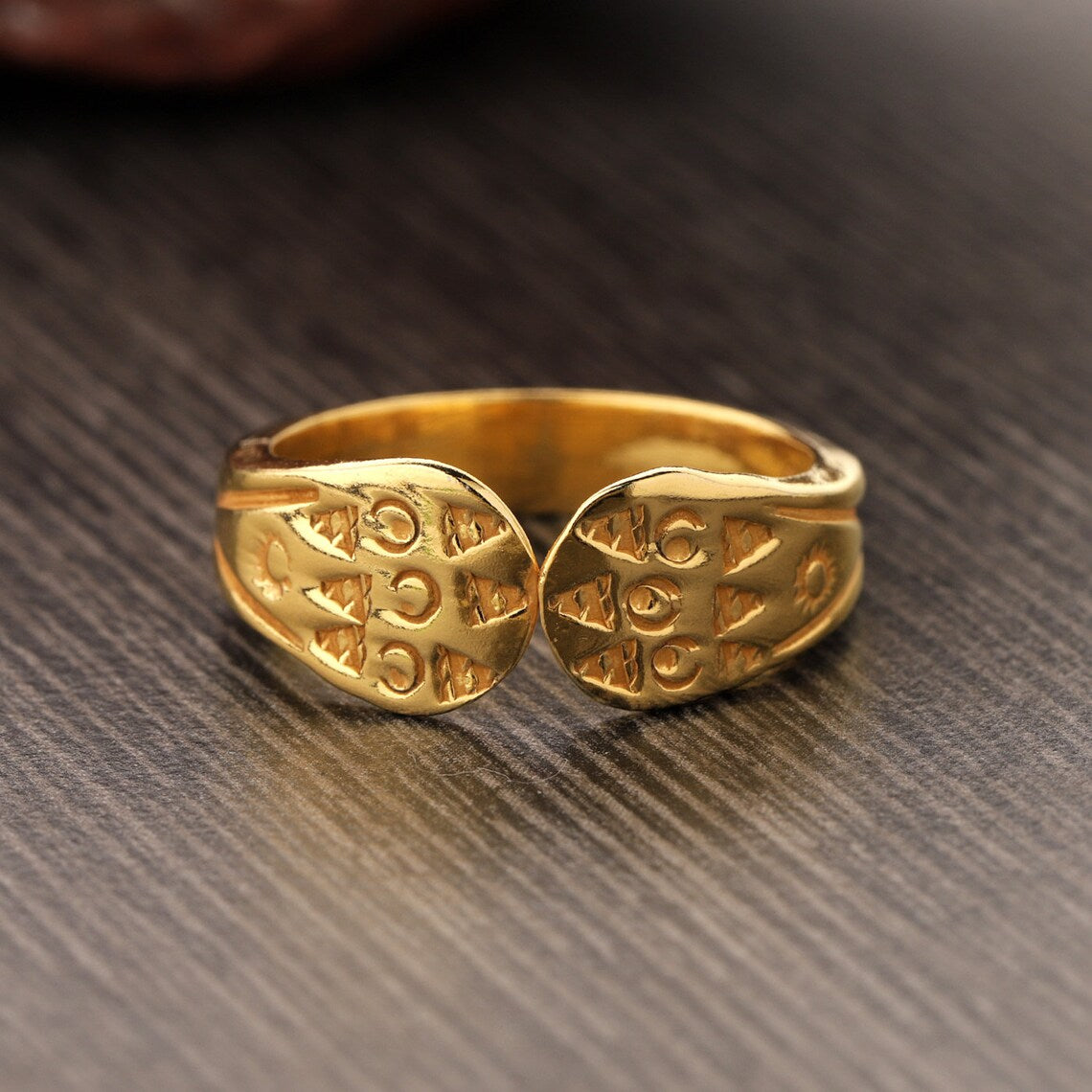Open Rings, Adjustable Gold Ring, Dainty Rings, Minimalist Rings, Bar Rings, Double Bar Rings