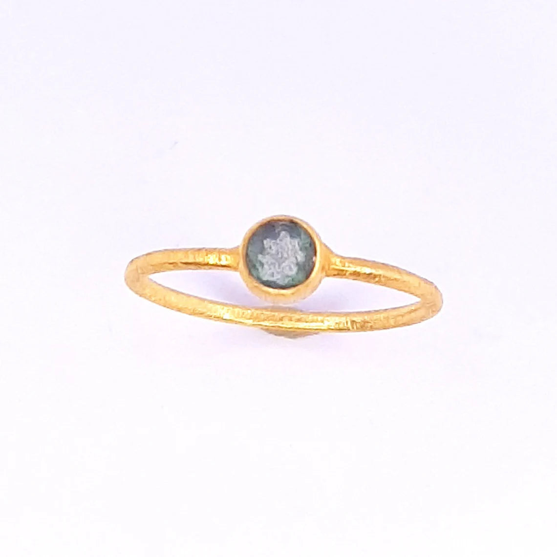 Labradorite Gemstone Ring - 925 Sterling Silver Labradorite Gold Ring - Round Labradorite Ring
