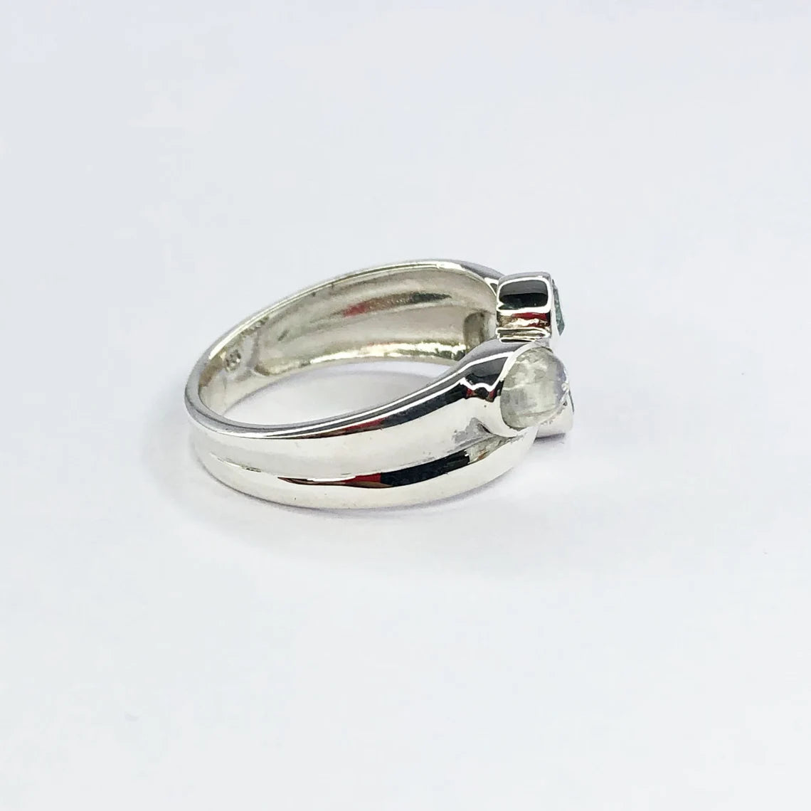 Rainbow Moonstone Ring, Blue Topaz Ring, Multi Gemstone Ring, Handmade Designer Ring,Womens Ring, Promise Ring, Wedding Band, Christmas Ring