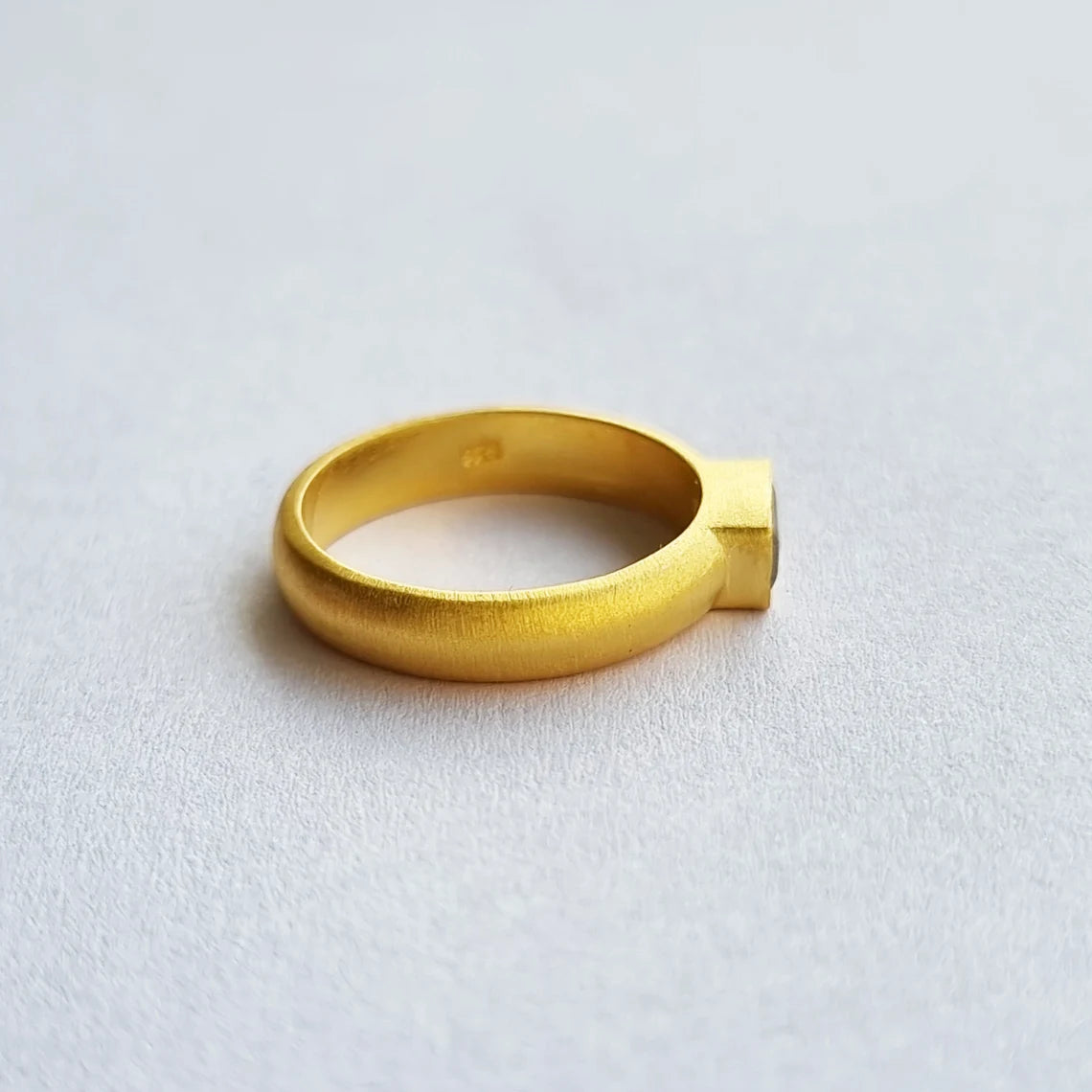 Baguette Labradorite Ring - Labradorite Gemstone Ring -925 Sterling Silver Wedding Band - Gift For Her - Dainty Ring - Minimalist