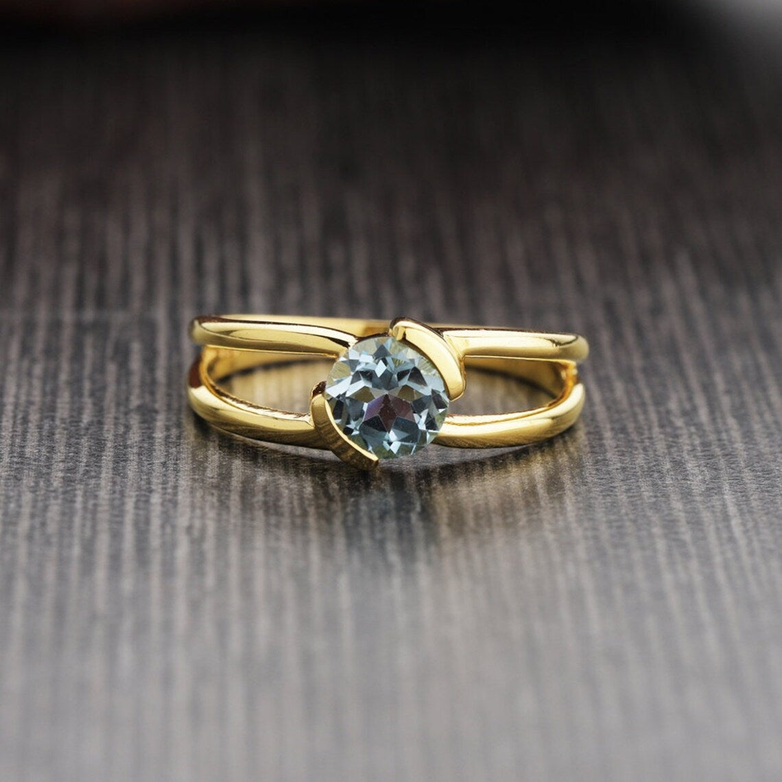 Blue Topaz Ring,925 Sterling Silver, Blue Gemstone Ring, Dainty blue topaz Ring, Promise Ring Women, Gift For Her.
