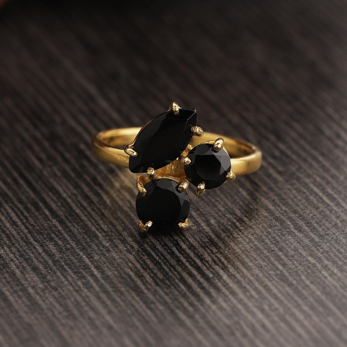925 Sterling Silver Ring with Black Onyx Stone